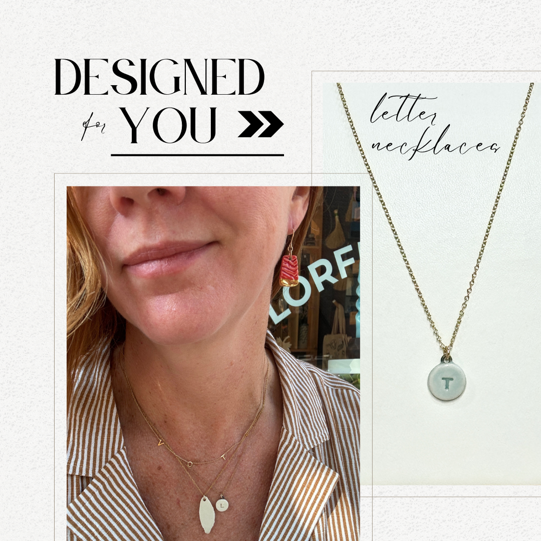it's so you ad featuring a woman wearing a small circlular necklace with her initial on it