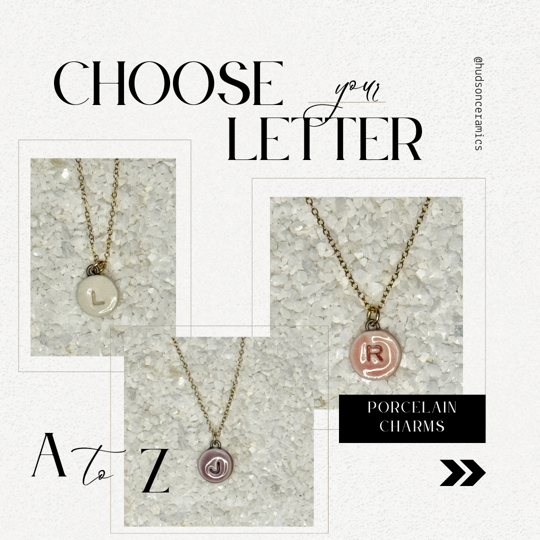 choose your letter ad featuring a variety of initials of necklaces