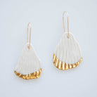 Hudson Ceramics Bay Earrings, handmade beach inspired porcelain with 24k gold lustre